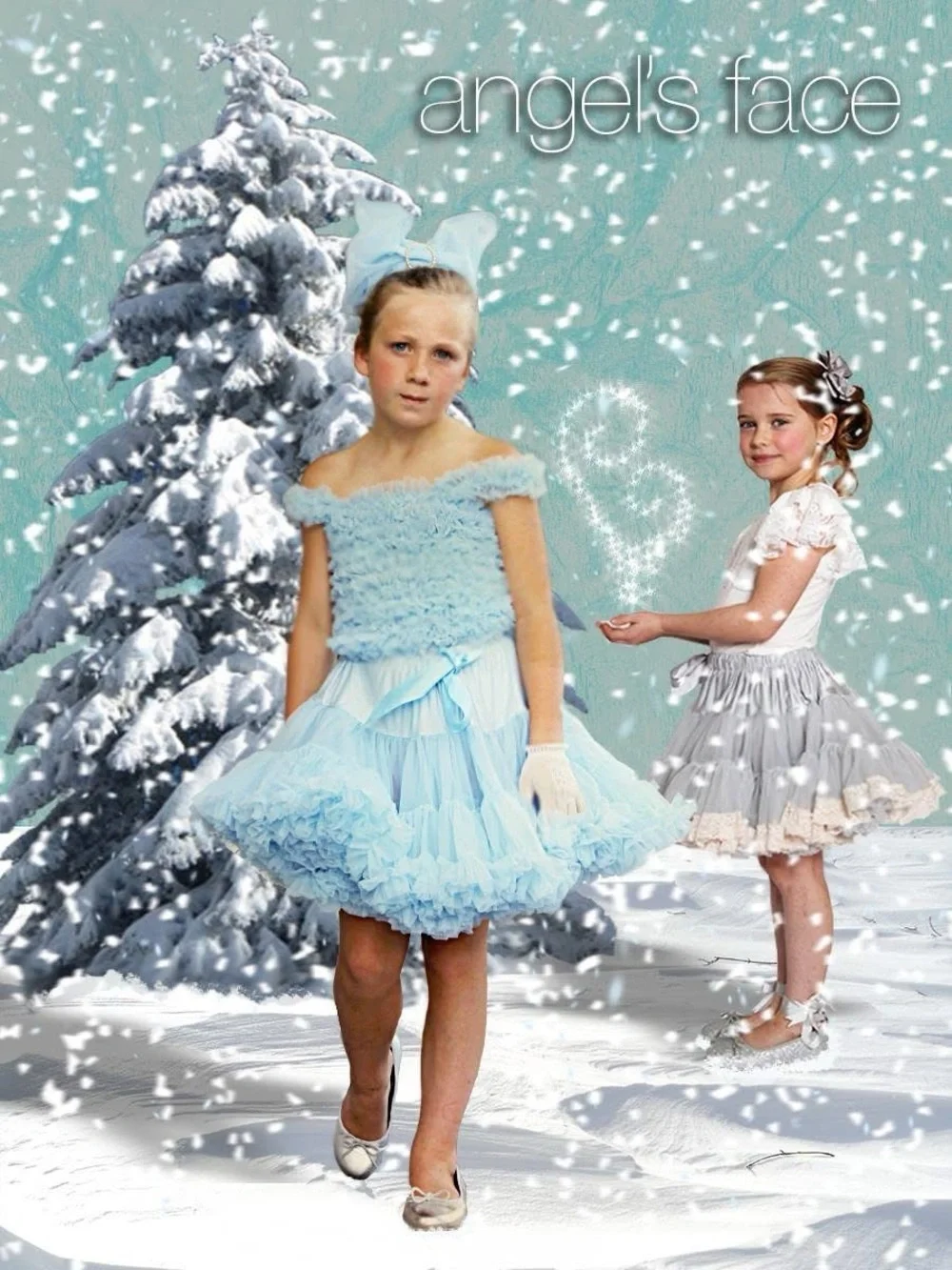 Angel’s Face tutu frozen blue sky size large 8-10 years pale blue pastel fluffy